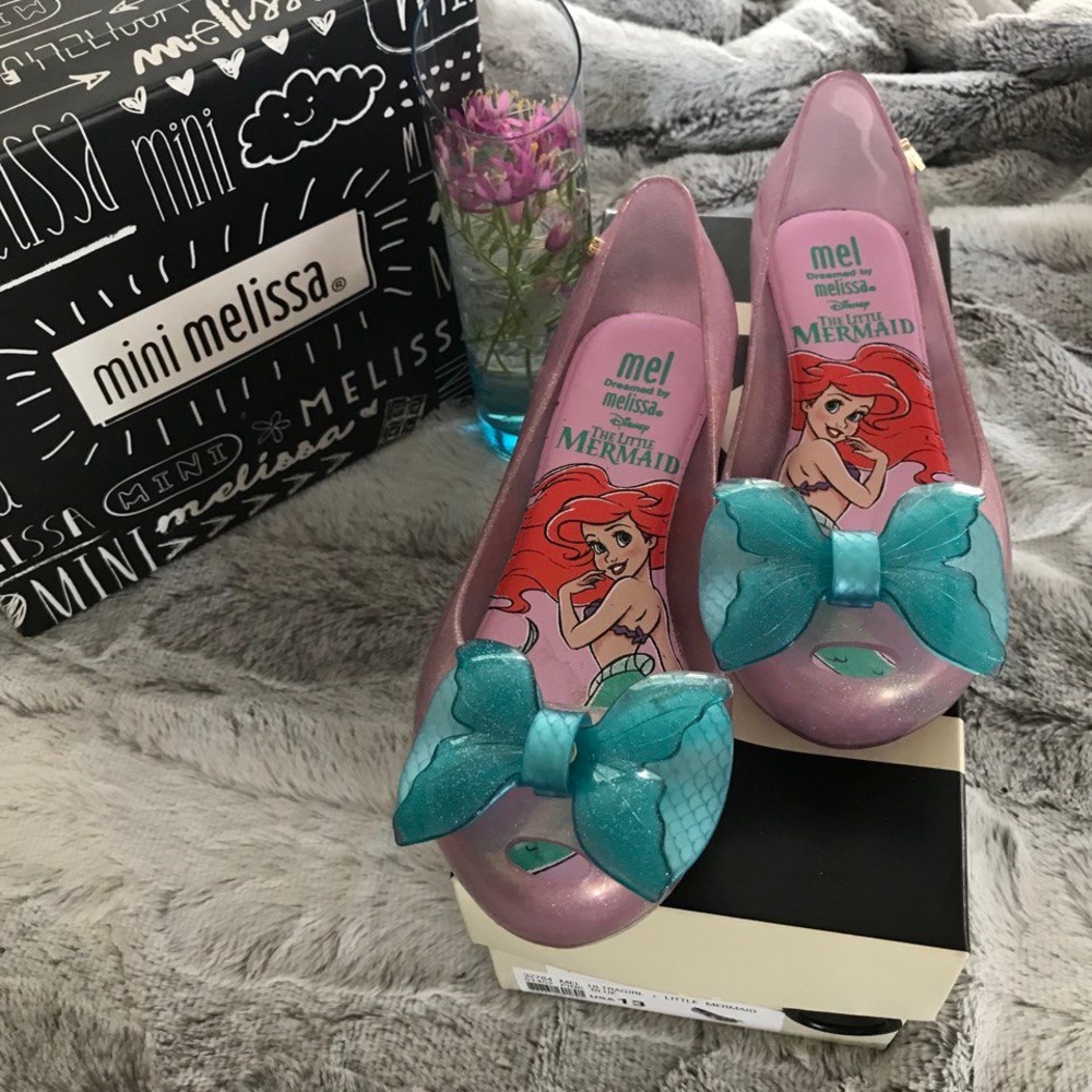 Mini Melissa flats size 13 Disney’s little Mermaid